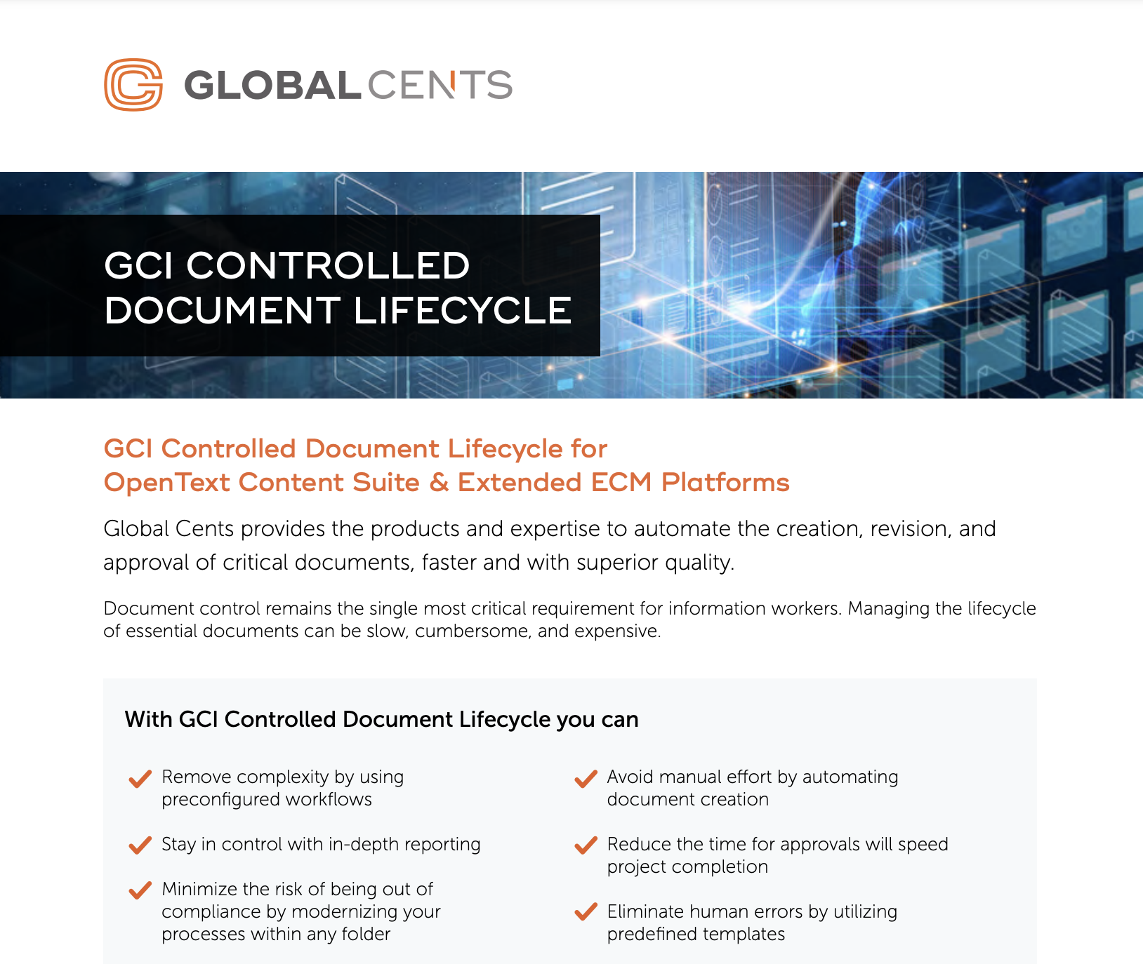 Controlled Document Lifecycle Solution Global Cents